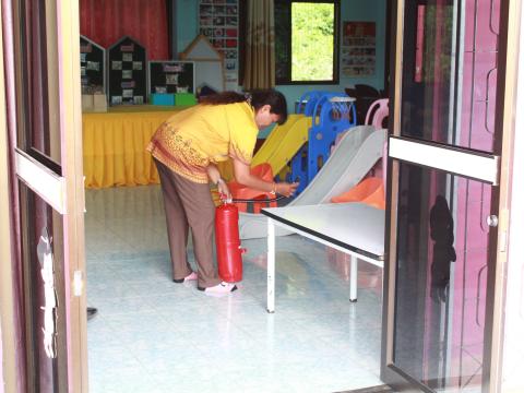 โครงการซ้อมแผนป้องกันอัคคีภัยในศูนย์พัฒนาเด็กเล็ก