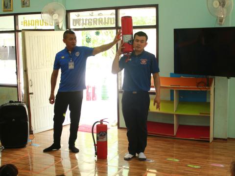 โครงการซ้อมแผนป้องกันอัคคีภัยในศูนย์พัฒนาเด็กเล็ก