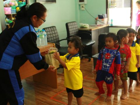 โครงการซ้อมแผนป้องกันอัคคีภัยในศูนย์พัฒนาเด็กเล็ก