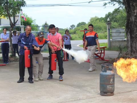 ร่วมโครงการฝึกอบรมซ้อมแผนป้องกันและระงับเหตุอัคคีภัย